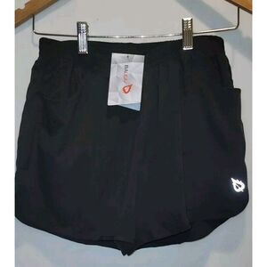 Baleaf Black Nylon Running Shorts Women Men‎ Size Small 27" Waist Lined Workout